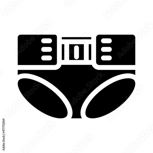 pampers accessory for little kid glyph icon vector. pampers accessory for little kid sign. isolated contour symbol black illustration
