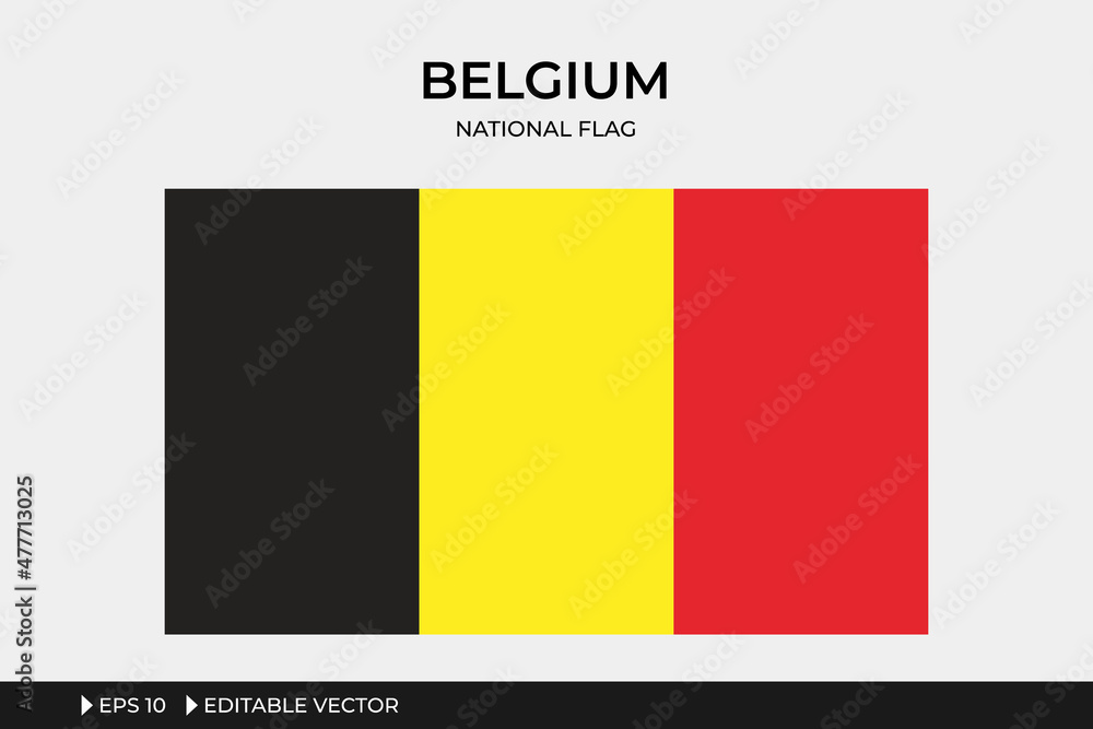 Fototapeta premium Belgium National Flag Illustration