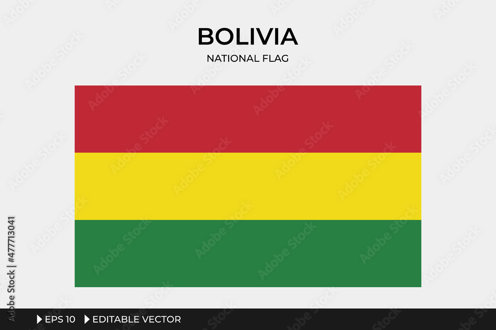 Fototapeta premium Bolivia National Flag Illustration