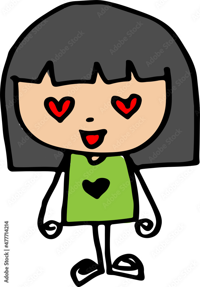 Draw cute cartoon people man and woman Draw cute cartoon people man and woman
