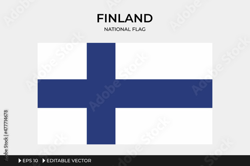 Finland National Flag Illustration