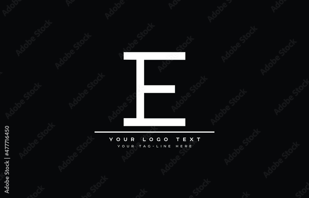 letter E Clean and Minimal Initial Based Logo Design letter E Clean and Minimal Initial Based Logo Design