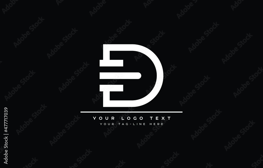 letter D Clean and Minimal Initial Based Logo Design letter D Clean and Minimal Initial Based Logo Design