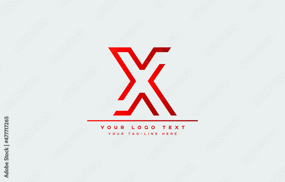 letter X Clean and Minimal Initial Based Logo Design