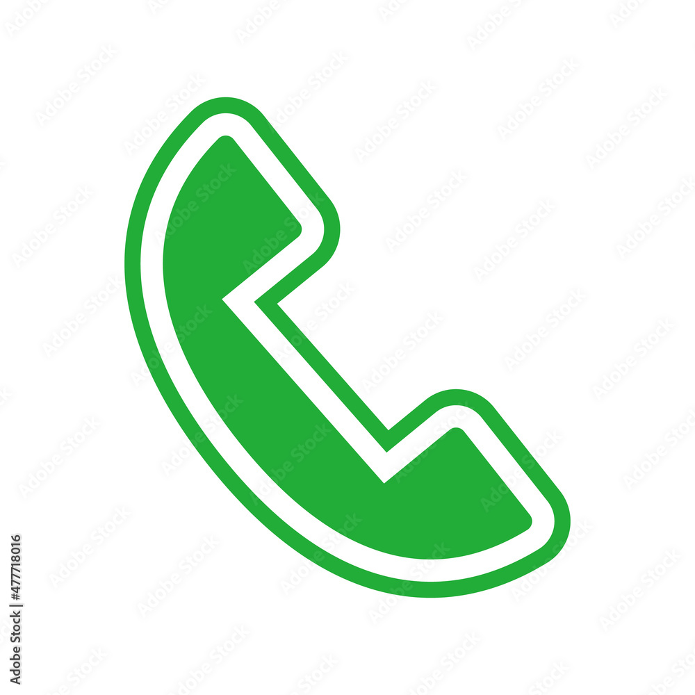 Green phone icon. Simple vector. Green phone icon. Simple vector.