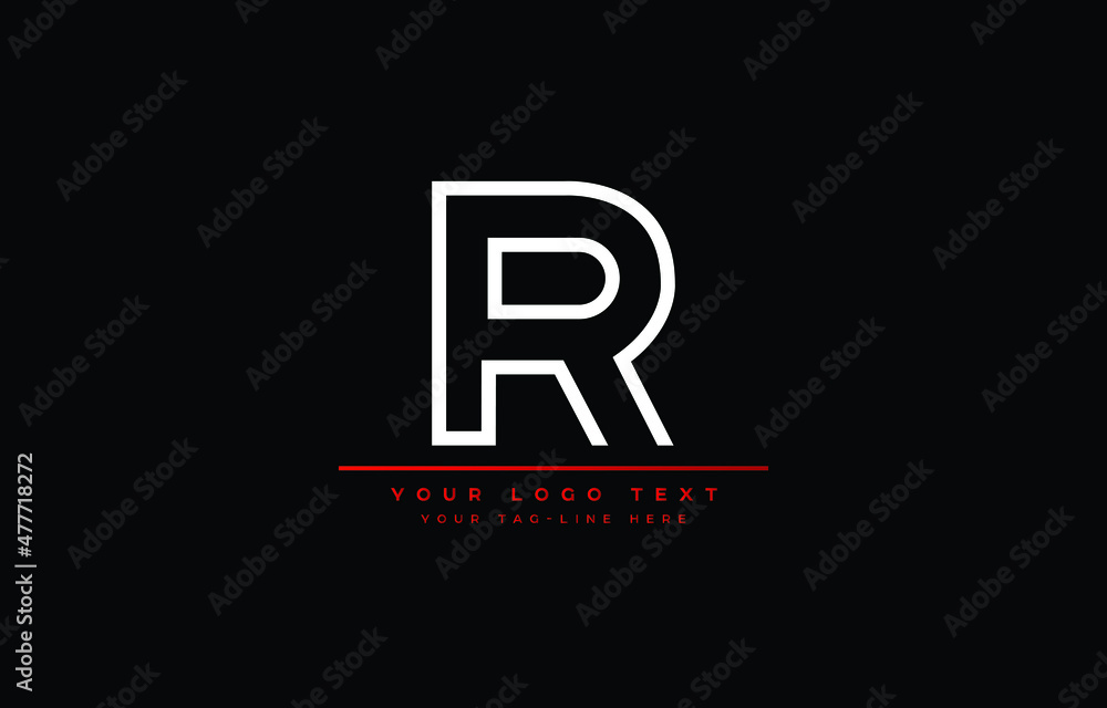 letter R Clean and Minimal Initial Based Logo Design letter R Clean and Minimal Initial Based Logo Design