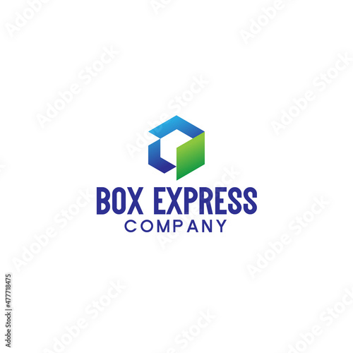 Modern colorful BOX EXPRESS company logo design