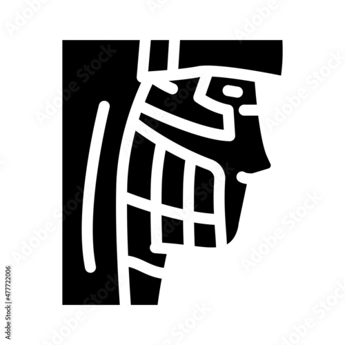 smas lifting glyph icon vector. smas lifting sign. isolated contour symbol black illustration
