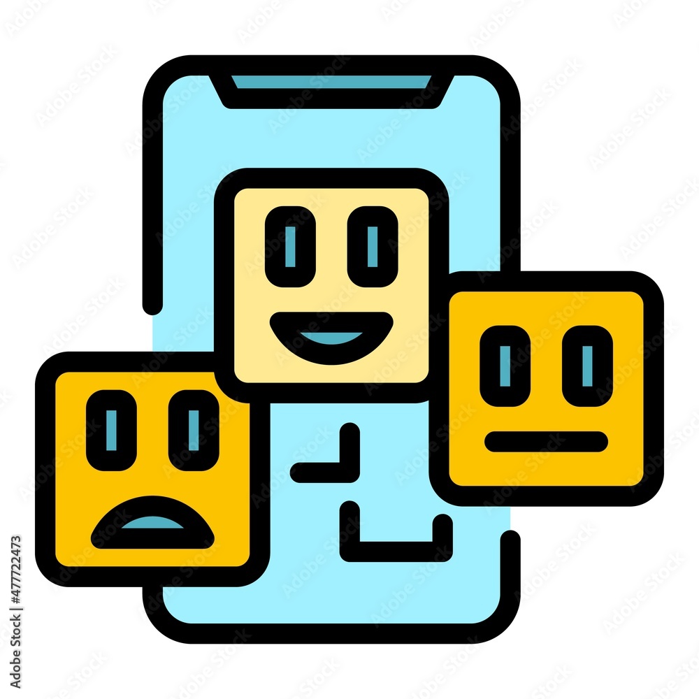 Agent scheme phone icon. Outline agent scheme phone vector icon color flat isolated Agent scheme phone icon. Outline agent scheme phone vector icon color flat isolated