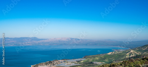 Schilderij op canvas A view of the north part o the Sea of Galilee ,from the Golan heights