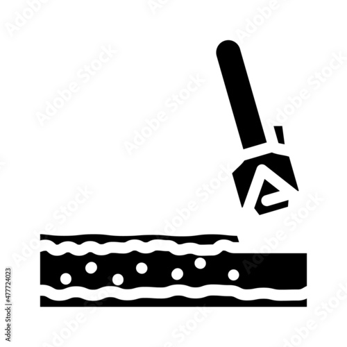 microdermabrasion therapy glyph icon vector. microdermabrasion therapy sign. isolated contour symbol black illustration