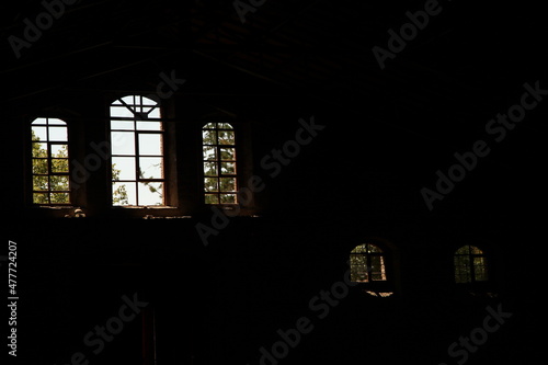 windows from inside an old building