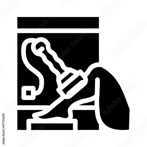 laser hair removal glyph icon vector. laser hair removal sign. isolated contour symbol black illustration
