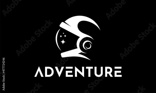 illustration vector graphic of space astronaut's head. perfect for product, film, video, tour, etc.