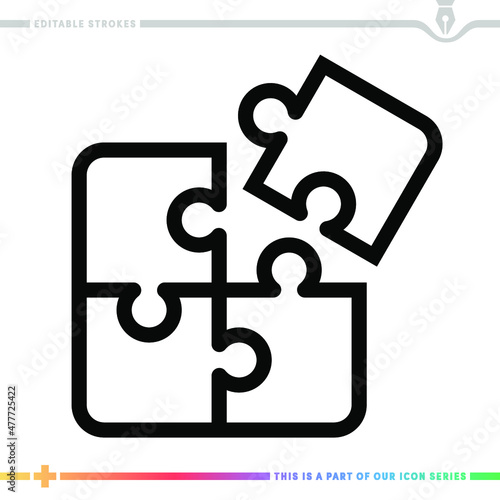Line icon for problem solving diplomacy illustrations with editable strokes. This vector graphic has customizable stroke width.