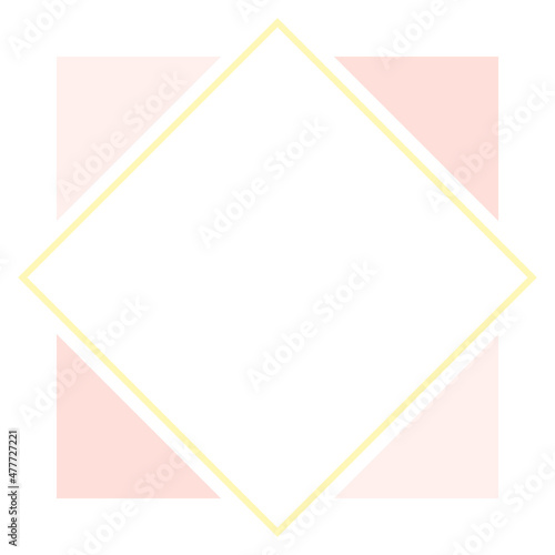 フレーム　二重四角　ピンク photo