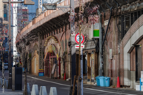 昭和を感じる街並み　新橋駅周辺の風景 photo