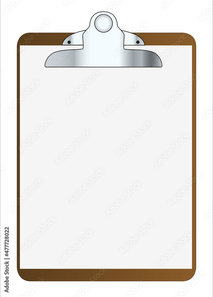 Clipboard With Blank White Paper Clipboard With Blank White Paper