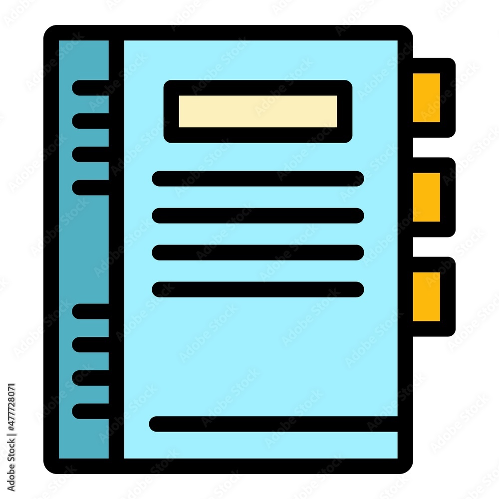 Customer folder data icon. Outline customer folder data vector icon color flat isolated Customer folder data icon. Outline customer folder data vector icon color flat isolated