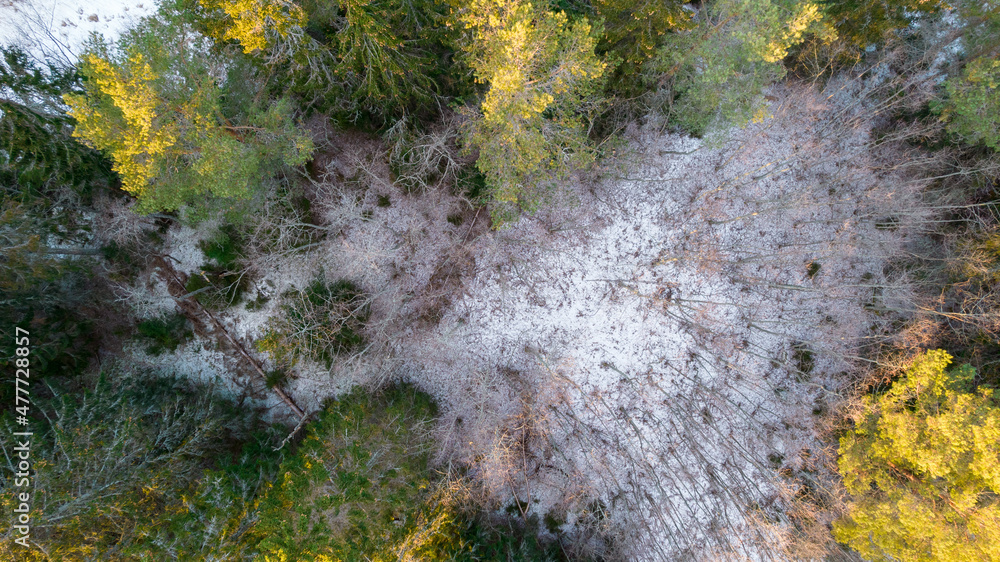 Aerial view of little Swedish village with islands and forests on a Baltic sea coast at winter time. Drone photography - winter in Sweden Aerial view of little Swedish village with islands and forests on a Baltic sea coast at winter time. Drone photography - winter in Sweden