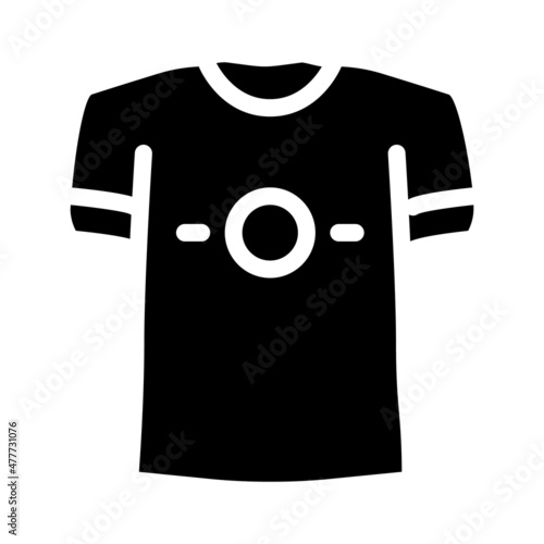 t-shirts and short sleeve glyph icon vector. t-shirts and short sleeve sign. isolated contour symbol black illustration