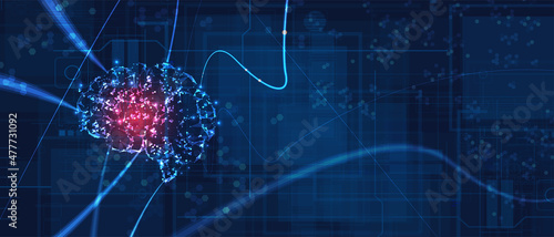 Conceptual technology illustration of artificial intelligence