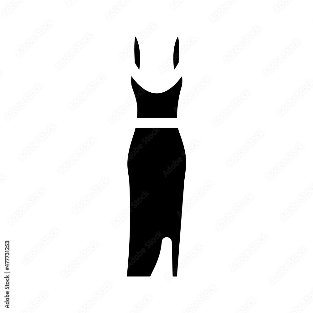 evening party dress glyph icon vector. evening party dress sign. isolated contour symbol black illustration evening party dress glyph icon vector. evening party dress sign. isolated contour symbol black illustration