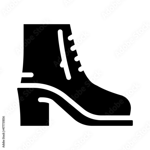 shoe woman glyph icon vector. shoe woman sign. isolated contour symbol black illustration