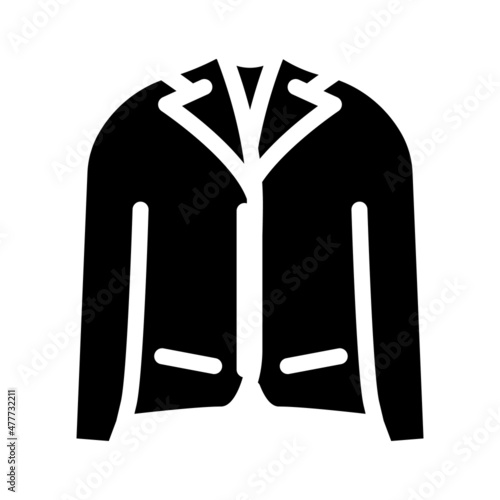 jacket clothes glyph icon vector. jacket clothes sign. isolated contour symbol black illustration