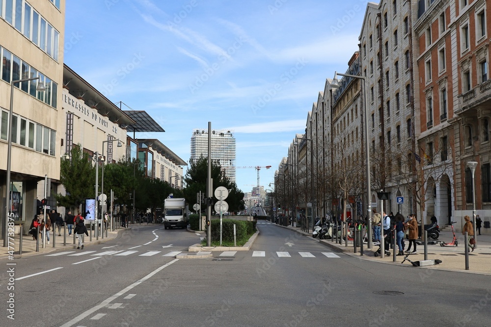 Le quai du Lazaret, ville de Marseille, département des Bouches du Rhône, France