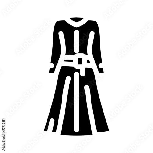 dresses workwear glyph icon vector. dresses workwear sign. isolated contour symbol black illustration