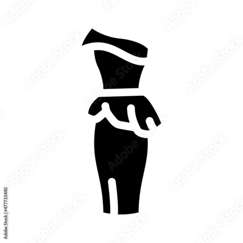 dresses cocktail glyph icon vector. dresses cocktail sign. isolated contour symbol black illustration