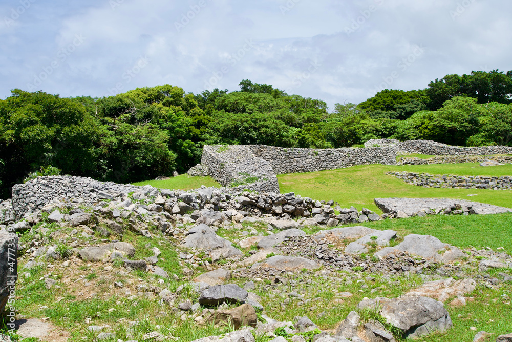 The ruins of Nakijin castle in Okinawa.