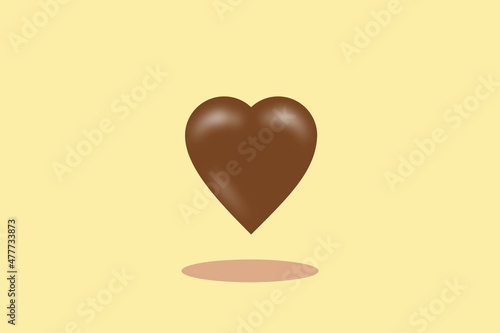 Chocolate Love Icon Sign Illustration