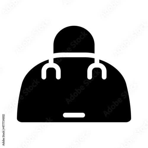 bag fashion woman accessory glyph icon vector. bag fashion woman accessory sign. isolated contour symbol black illustration
