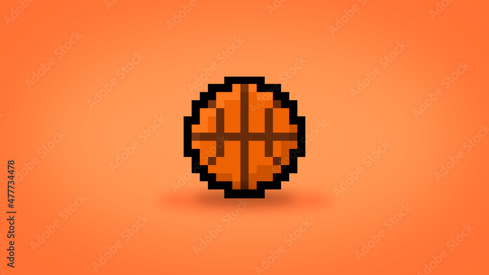 Pixel 8 bit basketball background - high res 4k wallpaper Stock Illustration | Adobe Stock Pixel 8 bit basketball background - high res 4k wallpaper Stock Illustration | Adobe Stock