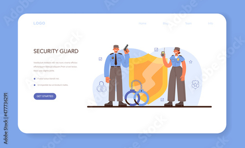 Convoy web banner or landing page. Transportation of a criminal