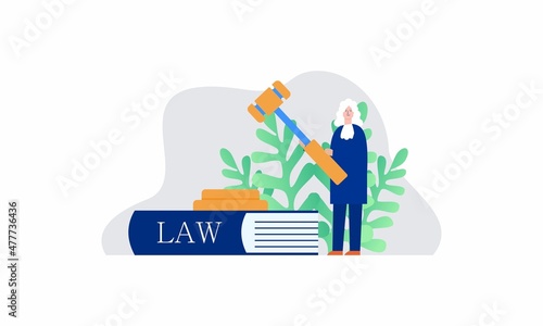 Obraz na plátně Flat illustration of lawyers day concept illustration