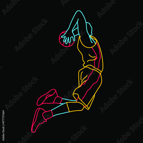 basketball pop art jump vector
