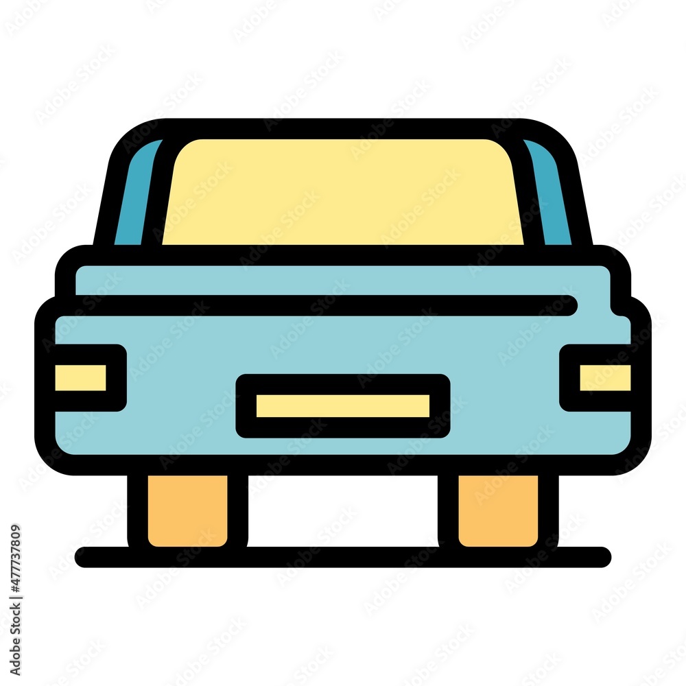 Car lid icon. Outline car lid vector icon color flat isolated Car lid icon. Outline car lid vector icon color flat isolated