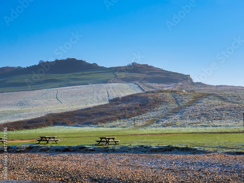 Charmouth Dorset on a Frosty Winter Morning