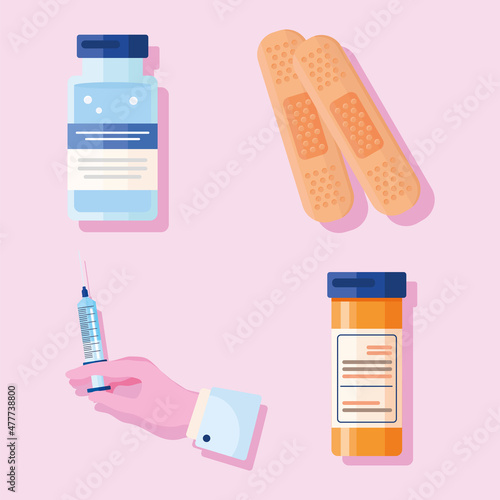 four time vaccinate icons