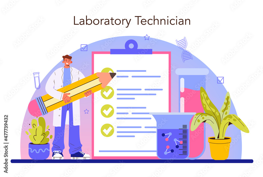 Fototapeta premium Laboratory assistant. Pharmaceutical research, scientist making clinical