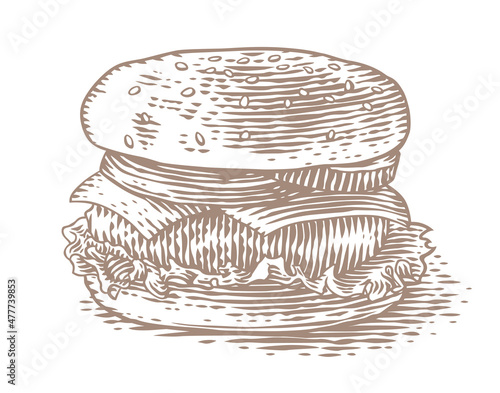 Drawing of burger