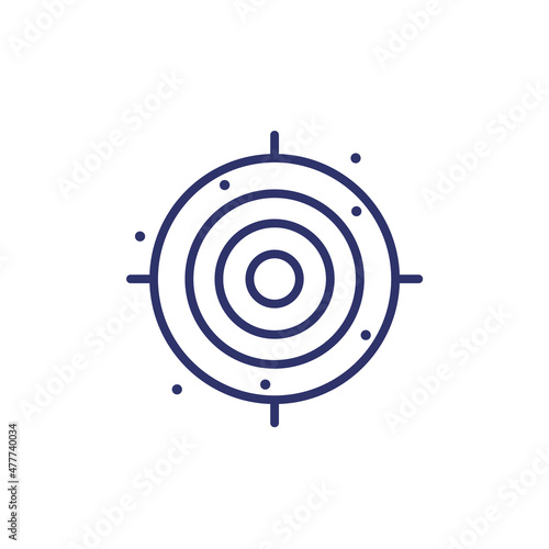 missed target icon, line vector