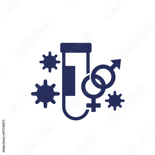 STD testing icon on white