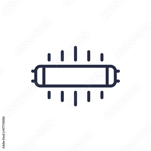 tube light line icon on white