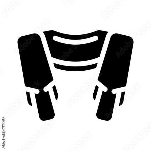 shiatsu massager glyph icon vector. shiatsu massager sign. isolated contour symbol black illustration