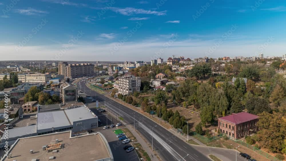 Traffic on the streets of the city aerial timelapse in Kharkov, Ukraine Traffic on the streets of the city aerial timelapse in Kharkov, Ukraine