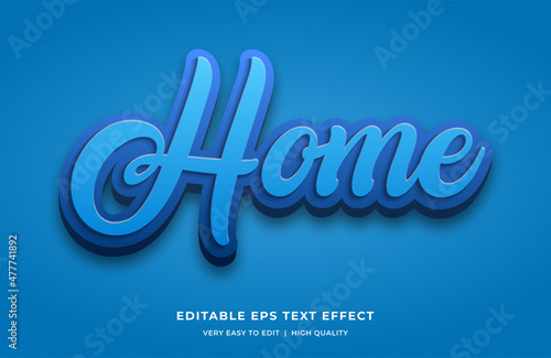 Home Editable 3d Text Style Effect Premium Vector